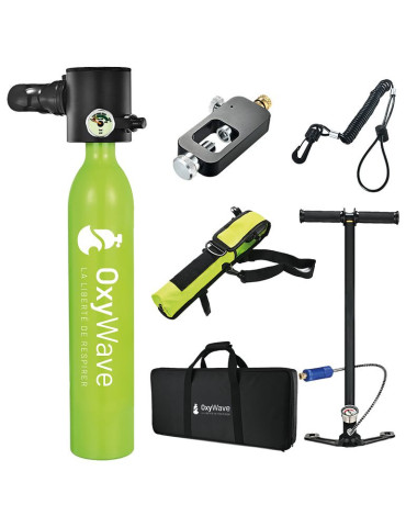 Pack plongée OxyWave 0,5L | Bouteille + accessoires