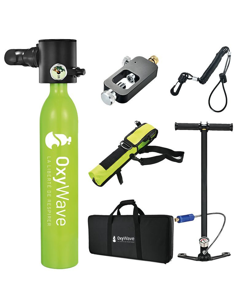 Pack plongée OxyWave 0,5L | Bouteille + accessoires